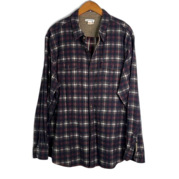 Carbon 2 Cobalt Other - Carbon 2 Cobalt Flannel Plaid Long Sleeve Button Front 100% Cotton Shirt Size XL